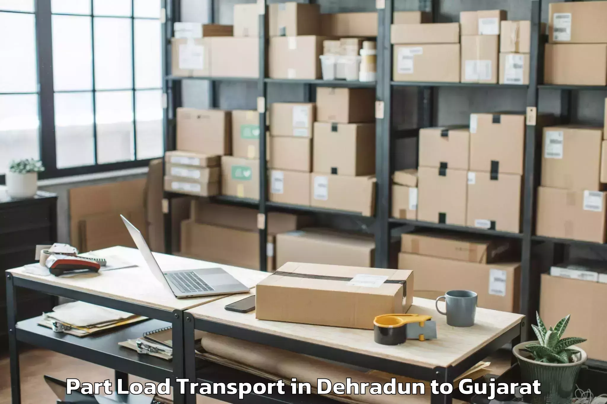 Leading Dehradun to Saurashtra University Rajkot Part Load Transport Provider